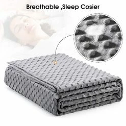 Acdyion Weighted Blanket Duvet Cover For Adults Twin Size 60x80 Heavy Blanket Duvet Cover Super Soft Minky Dot Microfiber Weighted Blanket Cover With 8 Ties Grey Grape Purple -Electric Blankets Sales Store 513uNUWXkdL