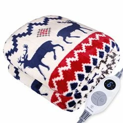 Westinghouse Electric Blanket Heated Throw Blanket, Elk Flannel To Sherpa Heating Blanket, 6 Heating Levels & 2 To 10 Hours Heating Time Settings, 50"x60"