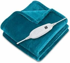 DAILYLIFE Electric Throw 50"x60"Cozy Heated Blanket UL Certified With Overheating Protection | 6 Heating Settings | Auto-Off | Machine Washable, Bright Blue -Electric Blankets Sales Store 514tlu0hTsL. AC