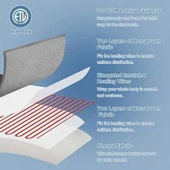 Coomiss Electric Heated Blanket 50" X 60" Luxury Faux Fur Sherpa Fast Heating Blanket ETL Certification With 5 Heating Levels 3 Hours Auto Off Machine Washable Grey -Electric Blankets Sales Store 514xHel8OKL