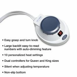 Perfect Fit SoftHeat | Luxury Micro-Fleece Heated Electric Warming Blanket With Safe & Warm Low-Voltage Technology, Queen, Natural 21 Perfect Fit SoftHeat | Luxury Micro-Fleece Heated Electric Warming Blanket With Safe & Warm Low-Voltage Technology, Queen, Natural -Electric Blankets Sales Store 5152xWEIpRL