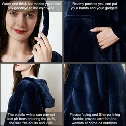 OLIVE OLIVIA Oversized Wearable Blanket, Thick Flannel Blanket With Sleeves And Giant Pocket, Cozy Extra Soft, One Size Fits Adults Gray -Electric Blankets Sales Store 51597RyJFwL