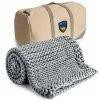 California Design Den Cooling Handmade Chunky Knit Weighted Blanket 15 Pounds, 100% Cotton No Fillers, Breathable, Soft & Calming, All-Season Evenly Weighted Throw (Light Gray) -Electric Blankets Sales Store 516H9tJOxCL