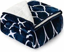 Weighted Blanket 15 Lbs, Sted Weighted Blanket Queen Size, Sherpa Fleece Weighted Blanket For Adult, Dual Sided Soft Heavy Blanket With Premium Glass Beads, Machine Washable, Navy Blue 60"×80" 15 Lbs -Electric Blankets Sales Store 516QOiVFUEL. AC 3