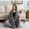Stiio Weighted Blanket 15 Pounds Twin Size, Sherpa Fleece Weighted Blanket For Adult 48 X 72 Inches, Soft Plush Fuzzy Bed Blanket Dual Sided Cozy Warm Throw Blanket For Sofa Bed, Grey