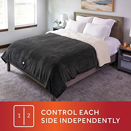 Sunbeam Royal Luxe Sherpa Night Fog Heated Blanket - King 6 Sunbeam Royal Luxe Sherpa Night Fog Heated Blanket - King - Image 4