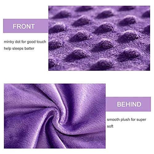 Isilila 48x72 Weighted Blanket Cover, Premium Soft Dot Duvet Cover For Weighted Blanket With 8 Ties(Removable Cover Only) Purple 4 Isilila 48x72 Weighted Blanket Cover, Premium Soft Dot Duvet Cover For Weighted Blanket With 8 Ties(Removable Cover Only) Purple - Image 2