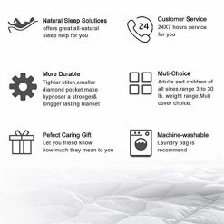 HYPNOSER Weighted Blanket Adult Queen Size (15 Lbs 60"x80") | Diamond Heavy Blanket With Glass Beads 17 HYPNOSER Weighted Blanket Adult Queen Size (15 Lbs 60"x80") | Diamond Heavy Blanket With Glass Beads -Electric Blankets Sales Store 5179tB0gZbL