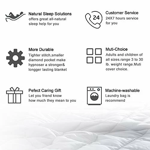 HYPNOSER Weighted Blanket Adult Queen Size (15 Lbs 60"x80") | Diamond Heavy Blanket With Glass Beads 7 HYPNOSER Weighted Blanket Adult Queen Size (15 Lbs 60"x80") | Diamond Heavy Blanket With Glass Beads - Image 5