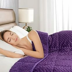 Weighted Blanket 15 Lbs, Sted Weighted Blanket Twin Size, Minky Dot Weighted Blanket For Adult, Dual Sided Soft Thick Heavy Blanket With Premium Glass Beads, Machine Washable, Grey 48"×72" 15 Lbs -Electric Blankets Sales Store 517Nb1MoJnS. AC 1