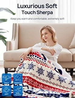 Westinghouse Electric Blanket Heated Throw Blanket, Elk Flannel To Sherpa Heating Blanket, 6 Heating Levels & 2 To 10 Hours Heating Time Settings, 50"x60" -Electric Blankets Sales Store 517mkMA8nbL