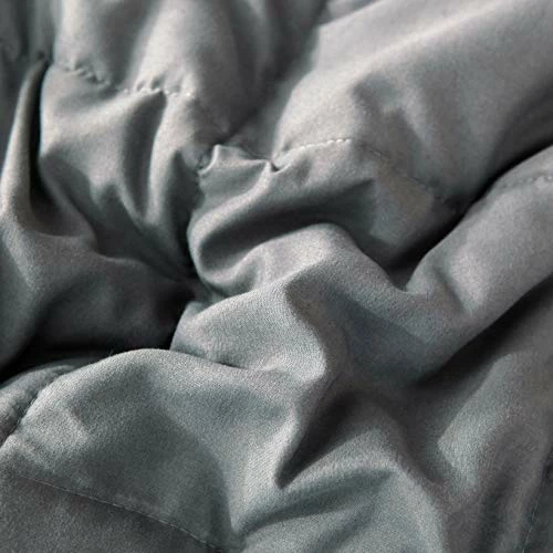 Exclusivo Mezcla Grey Weighted Blanket (60"x80" 17lbs), Queen Size Heavy Blanket With Premium Glass Beads White 8 Exclusivo Mezcla Grey Weighted Blanket (60"x80" 17lbs), Queen Size Heavy Blanket With Premium Glass Beads White - Image 6