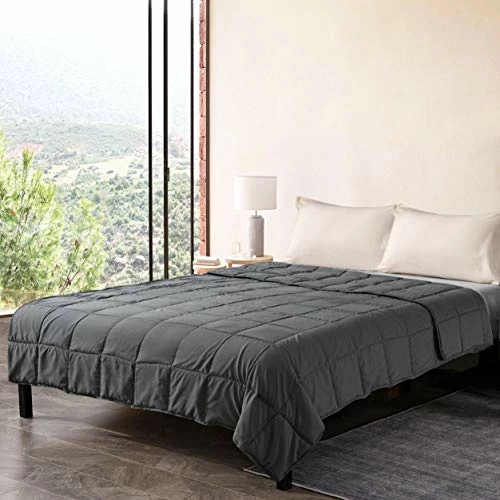 Exclusivo Mezcla Grey Weighted Blanket (60"x80" 17lbs), Queen Size Heavy Blanket With Premium Glass Beads White 4 Exclusivo Mezcla Grey Weighted Blanket (60"x80" 17lbs), Queen Size Heavy Blanket With Premium Glass Beads White - Image 2