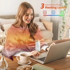 IZEEPE Electric Blanket Heated Throw, Cordless Heating Pad With 3 Heating Levels, Portable USB Heated Blanket For Travel, 53"x23" Cozy Flannel Fast Heating, Home, Car & RV Uses, Machine Washable, Pink -Electric Blankets Sales Store 518K4NuLBDL