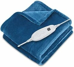 DAILYLIFE Electric Throw 50"x60"Cozy Heated Blanket UL Certified With Overheating Protection | 6 Heating Settings | Auto-Off | Machine Washable, Bright Blue -Electric Blankets Sales Store 518PMe5nH2L. AC