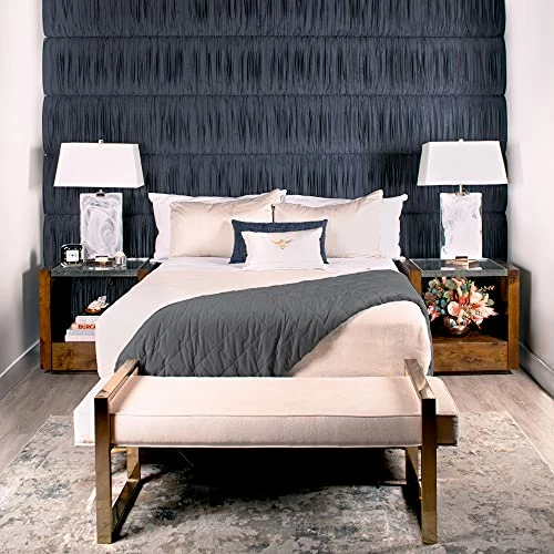 Hug Bud Weighted Blanket - 80" X 87" - 35-lbs - No Cover Required - Fits Queen/King Size Bed - For 180-230-lb Adult - Silky Minky Grey - Premium Glass Beads - Calming Stimulation Sensory Relaxation 3 Hug Bud Weighted Blanket - 80" X 87" - 35-lbs - No Cover Required - Fits Queen/King Size Bed - For 180-230-lb Adult - Silky Minky Grey - Premium Glass Beads - Calming Stimulation Sensory Relaxation