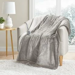 MP2 Plush Sherpa Throw Electric Blanket For Lap W/ 3 Heating Levels & 2 Hours Auto Shut Off, UL Certified EMF Radiation Safe, Machine Washable, 50"x60", Frost Grey 26 MP2 Plush Sherpa Throw Electric Blanket For Lap W/ 3 Heating Levels & 2 Hours Auto Shut Off, UL Certified EMF Radiation Safe, Machine Washable, 50"x60", Frost Grey -Electric Blankets Sales Store 5199 hQgWmL. AC