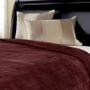 Sunbeam Channeled Soft Microplush Electric Heated Warming Blanket Full Garnet 10 Heat Settings