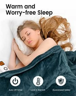 Heated Electric Throw Blanket, Immtree Heated Blanket Throw With 10 Heating Settings And Auto Shut-Off, Soft Flannel Heated Throw Blanket With Fast Heating, Machine Washable,50" X 60", Dark Green 9 Heated Electric Throw Blanket, Immtree Heated Blanket Throw With 10 Heating Settings And Auto Shut-Off, Soft Flannel Heated Throw Blanket With Fast Heating, Machine Washable,50" X 60", Dark Green -Electric Blankets Sales Store 519PxX6MjPL