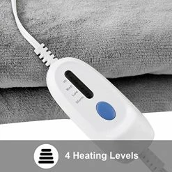 YANYEA Electric Heated Blanket Twin Size 62”x84” Flannel Ultra Soft Machine Washable 10 Hours Auto Off With 4 Heating Levels ETL & FCC Certified - Gray 10 YANYEA Electric Heated Blanket Twin Size 62”x84” Flannel Ultra Soft Machine Washable 10 Hours Auto Off With 4 Heating Levels ETL & FCC Certified - Gray -Electric Blankets Sales Store 519gLNpgJpL