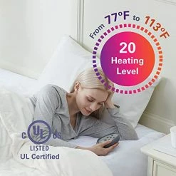 MP2 Electric Blanket King Size With Dual Control, Micro Plush Heated Blankets | Machine Washable With 20 Heating Levels & 10 Hours Shut Off, UL Certified | 90x100 Inch, Ivory [Advanced] -Electric Blankets Sales Store 51AV3vPWjEL