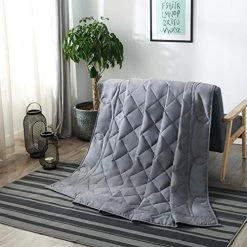 GOHOME King Size Weighted Blanket (35lbs, 88" X 104") Heavy Blanket With 100% Soft Cotton And Glass Beads For Adults And Couples, Dark Grey -Electric Blankets Sales Store 51AW5wzHnCL