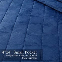 Manlinar Large(80"x87") Fleece King Weighted Blanket 20 Lbs, Warm Soft/Plush/Minky/Fuzzy/Fluffy/Weighted Blanket,King Size Weighted Blanket Adult For Queen/King Bed,Thick Weighted Throw Blanket,Grey Navy Blue -Electric Blankets Sales Store 51An3sgwtyL