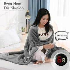 Generic Electric Heated Blanket Fast Heating With 6 Temperature Levels & 8hrs Auto Off Soft Heated Throw For Couch Machine Washable And ETL Certification 50" X 60" Wine Red -Electric Blankets Sales Store 51B7E7dyPuL