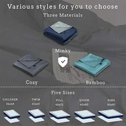 ZonLi 80''x87'' Dark Grey Duvet Cover, Oeko-tex Certified 100% Cotton,King Size Removable Duvet Cover For Weighted Blanket -Electric Blankets Sales Store 51B9Y7EBh2L