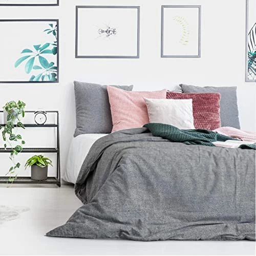 Generic Duvet Cover For Weighted Blanket, Heavy Blanket Removable Cover With Breathable Washed Cotton, Microfiber Duvet Cover & Side Zipper With 4 Corner Ties (60"x80") 9 Generic Duvet Cover For Weighted Blanket, Heavy Blanket Removable Cover With Breathable Washed Cotton, Microfiber Duvet Cover & Side Zipper With 4 Corner Ties (60"x80") - Image 7