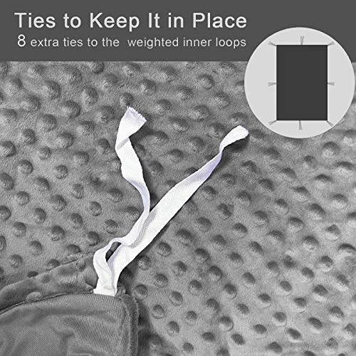 YEMYHOM Removable Duvet Covers For Weighted Blankets Inner Layer (48" X 72" Duvet Cover, Gray Minky Cover) 5 YEMYHOM Removable Duvet Covers For Weighted Blankets Inner Layer (48" X 72" Duvet Cover, Gray Minky Cover) - Image 3