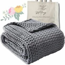 Let's Get Cozy Get Cozy Cooling Weighted Blanket Handmade Knitted Chunky Blankets No Beads Evenly Weighted Breathable Throw Soft Napper Yarn Machine Washable (48"x72",15lbs) -Electric Blankets Sales Store 51BjLpwfonL. AC 2