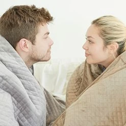 BlanQuil Quilted Weighted Blanket W/ Removable Cover (Taupe 20lb) 14 BlanQuil Quilted Weighted Blanket W/ Removable Cover (Taupe 20lb) -Electric Blankets Sales Store 51CVpxLuU4L