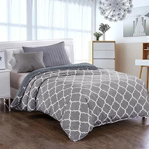 Royhom Duvet Cover For Weighted Blankets 60 X 80 Inches - Removable Weighted Blanket Cover - Soft Minky Dot, Printed Gray 3 Royhom Duvet Cover For Weighted Blankets 60 X 80 Inches - Removable Weighted Blanket Cover - Soft Minky Dot, Printed Gray