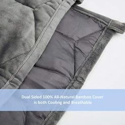 IRVINE HOME COLLECTION Bamboo Weighted Blanket, 60x80 Full/Queen/King Size 15lbs, 7 Layer Design, 100% Natural Bamboo Cotton With Premium Glass Beads, Breathable And Cooling Bamboo, Oeko-Tex Certified 11 IRVINE HOME COLLECTION Bamboo Weighted Blanket, 60x80 Full/Queen/King Size 15lbs, 7 Layer Design, 100% Natural Bamboo Cotton With Premium Glass Beads, Breathable And Cooling Bamboo, Oeko-Tex Certified -Electric Blankets Sales Store 51DACHBZrRL