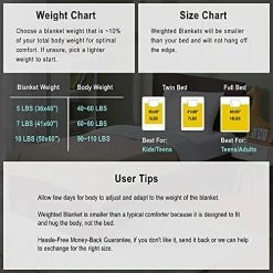 Degrees Of Comfort 10 Pounds Weighted Blanket Throw For Counch, Small Anti Anxiety Blankets For Women, Teen & Adults, 50x60 Inch, Blush Pink, 10lb -Electric Blankets Sales Store 51Dk5TA6vDS