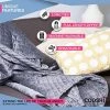 Cooshi Duvet Cover For Weighted Blankets - 60 X 80 - Soft Minky Dot - Grey