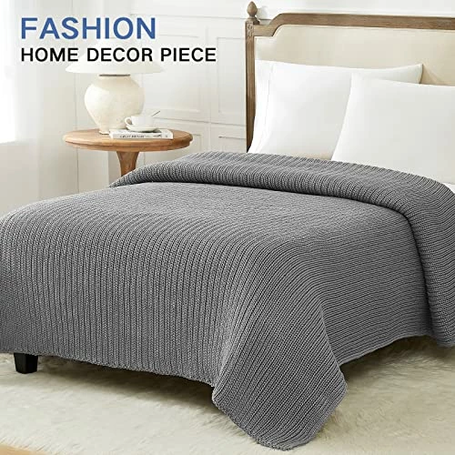 Guohaoi Knitted Weighted Blanket(Light Grey 50"x75" 15lbs),Home Décor Cooling Throw Blanket For Stressed Or Hot Sleepers,Hand Made Chunky Knit Heavy Blanket For Adults Use On Full Size Bed 7 Guohaoi Knitted Weighted Blanket(Light Grey 50"x75" 15lbs),Home Décor Cooling Throw Blanket For Stressed Or Hot Sleepers,Hand Made Chunky Knit Heavy Blanket For Adults Use On Full Size Bed - Image 5