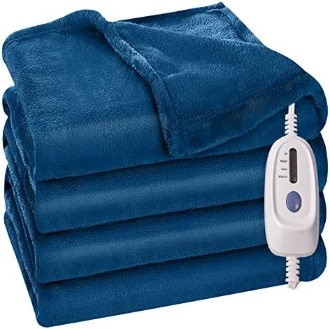 NABIYE Heated Blanket, Super Cozy Electric Blanket Throw Full Size 72''x84 With Fast Heating And 10 Hours Auto Off & 4 Heat Settings, ETL And FCC Certification & Machine Washable(Blue) 8 NABIYE Heated Blanket, Super Cozy Electric Blanket Throw Full Size 72''x84 With Fast Heating And 10 Hours Auto Off & 4 Heat Settings, ETL And FCC Certification & Machine Washable(Blue) - Image 6