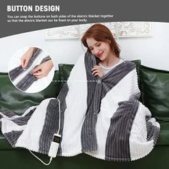 Octrot Heated Electric Throw Blankets, Plush Flannel Heating Electric Throw Blanket For Adults, Heated Fuzzy Sherpa Blanket Throw Electric, 10 Heat Settings & 8 Hours Auto Off, 50x62 Inch, Grey 9 Octrot Heated Electric Throw Blankets, Plush Flannel Heating Electric Throw Blanket For Adults, Heated Fuzzy Sherpa Blanket Throw Electric, 10 Heat Settings & 8 Hours Auto Off, 50x62 Inch, Grey -Electric Blankets Sales Store 51EqGwaCGGL
