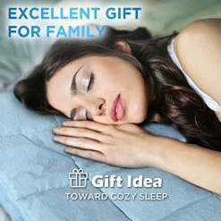 SEDONA HOUSE Cooling Touch Weighted Blanket | 48 X 72 Twin/Full Size Bed 12 Lbs | Breathable Heavy 50% Nylon 50% Polyester With Premium Glass Beads | Calm & Cool Sleeping For Summer Adults，Blue -Electric Blankets Sales Store 51F0nrurEfL