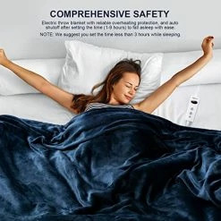 Qoosea Heated Blanket Electric Blanket Twin 50*60 Inch Heated Throw Soft Sherpa Flannel Heating Blanket Wrap With 10 Heating Levels 9 Timer Settings Auto Shut Off Warm For Home Office Room Blue 11 Qoosea Heated Blanket Electric Blanket Twin 50*60 Inch Heated Throw Soft Sherpa Flannel Heating Blanket Wrap With 10 Heating Levels 9 Timer Settings Auto Shut Off Warm For Home Office Room Blue -Electric Blankets Sales Store 51FC7LRAwlL