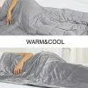 ALANSMA Reversible Weighted Blanket For All Season, Warm And Cool, Luxury Velvet, Enjoy Sleeping Anywhere Grey