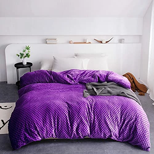 Isilila 48x72 Weighted Blanket Cover, Premium Soft Dot Duvet Cover For Weighted Blanket With 8 Ties(Removable Cover Only) Purple 8 Isilila 48x72 Weighted Blanket Cover, Premium Soft Dot Duvet Cover For Weighted Blanket With 8 Ties(Removable Cover Only) Purple - Image 6