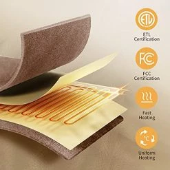 ISOPHO Electric Heated Blanket Throw Full Size 72''x84'' With 4 Heating Levels & 10 Hours Auto-Off, Soft Fleece Blanket With Fast Heating And Machine Washable, Home & Office Use（Brown） -Electric Blankets Sales Store 51GocDromzL