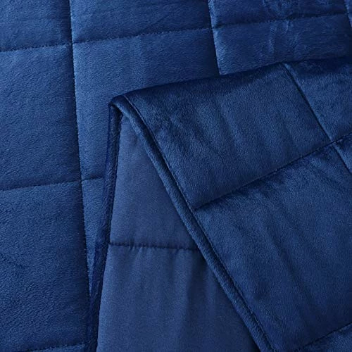 Solid Stitched Oversized Weighted Blanket Micromink Microfiber Throw Comfort Box Stitching Twin Queen King Cal King Calming 15lbs, 20lbs, 25lbs Soft Blanket (King, Chocolate) 5 Solid Stitched Oversized Weighted Blanket Micromink Microfiber Throw Comfort Box Stitching Twin Queen King Cal King Calming 15lbs, 20lbs, 25lbs Soft Blanket (King, Chocolate) - Image 3