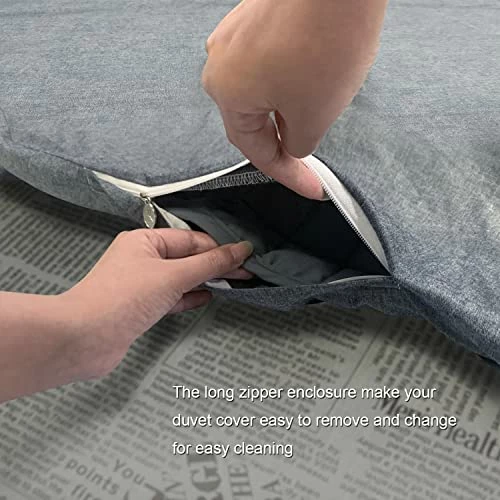 Generic Duvet Cover For Weighted Blanket, Heavy Blanket Removable Cover With Breathable Washed Cotton, Microfiber Duvet Cover & Side Zipper With 4 Corner Ties (60"x80") 4 Generic Duvet Cover For Weighted Blanket, Heavy Blanket Removable Cover With Breathable Washed Cotton, Microfiber Duvet Cover & Side Zipper With 4 Corner Ties (60"x80") - Image 2