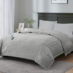 MP2 Electric Blanket King Size With Dual Control, Micro Plush Heated Blankets | Machine Washable With 20 Heating Levels & 10 Hours Shut Off, UL Certified | 90x100 Inch, Ivory [Advanced] -Electric Blankets Sales Store 51Ha7l GpiL. AC