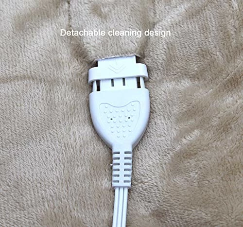 Marquess Twin Electric Blanket Heated Sherpa And Reversible Flannel Washable Throw ,Fast-Heating Full Body Warming Soft With 10 Heat Settings/Safety 10 Hours Auto-Off Controller (62x84''Linen Light Brown 7 Marquess Twin Electric Blanket Heated Sherpa And Reversible Flannel Washable Throw ,Fast-Heating Full Body Warming Soft With 10 Heat Settings/Safety 10 Hours Auto-Off Controller (62x84''Linen Light Brown - Image 5