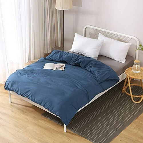 Cazlon Duvet Cover For Weighted Blanket 60"x80"/Purple,Premium Polyester Microfiber, 8 Ties/Just Duvet Cover Washed Cotton/black Gray 15 Cazlon Duvet Cover For Weighted Blanket 60"x80"/Purple,Premium Polyester Microfiber, 8 Ties/Just Duvet Cover Washed Cotton/black Gray - Image 13